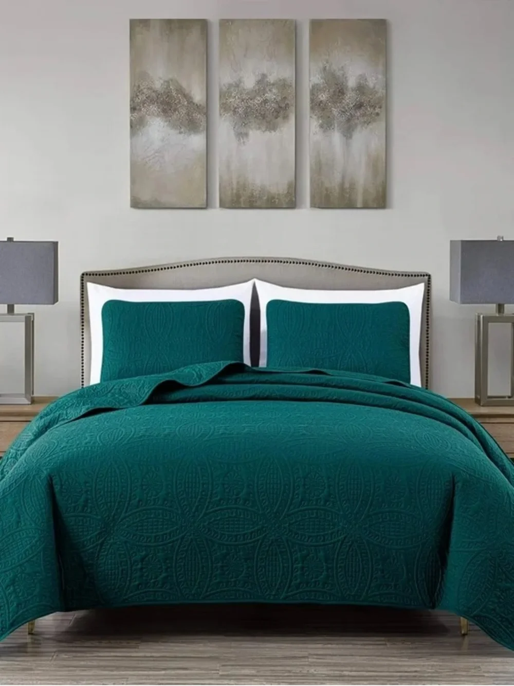 Teal Textured comforter  Set Teal king 3 piece set